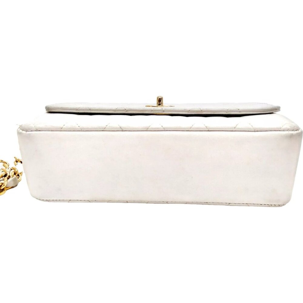 9191605AK (S6) Chanel Crossbody Bag Matelasse White Lambskin - Picture 4 of 12